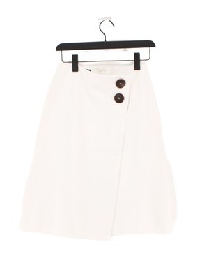 Escada Damen Midi Rock UK 6 weiß 100% andere Midi A-Linie