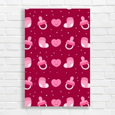 Whimsical Baby Nursery Pink Canvas Print Large Picture Wall Art