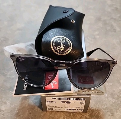   Genuine Ray-Ban Erika Unisex Sunglasses RB4171  65138G Transparent GRAY 54mm