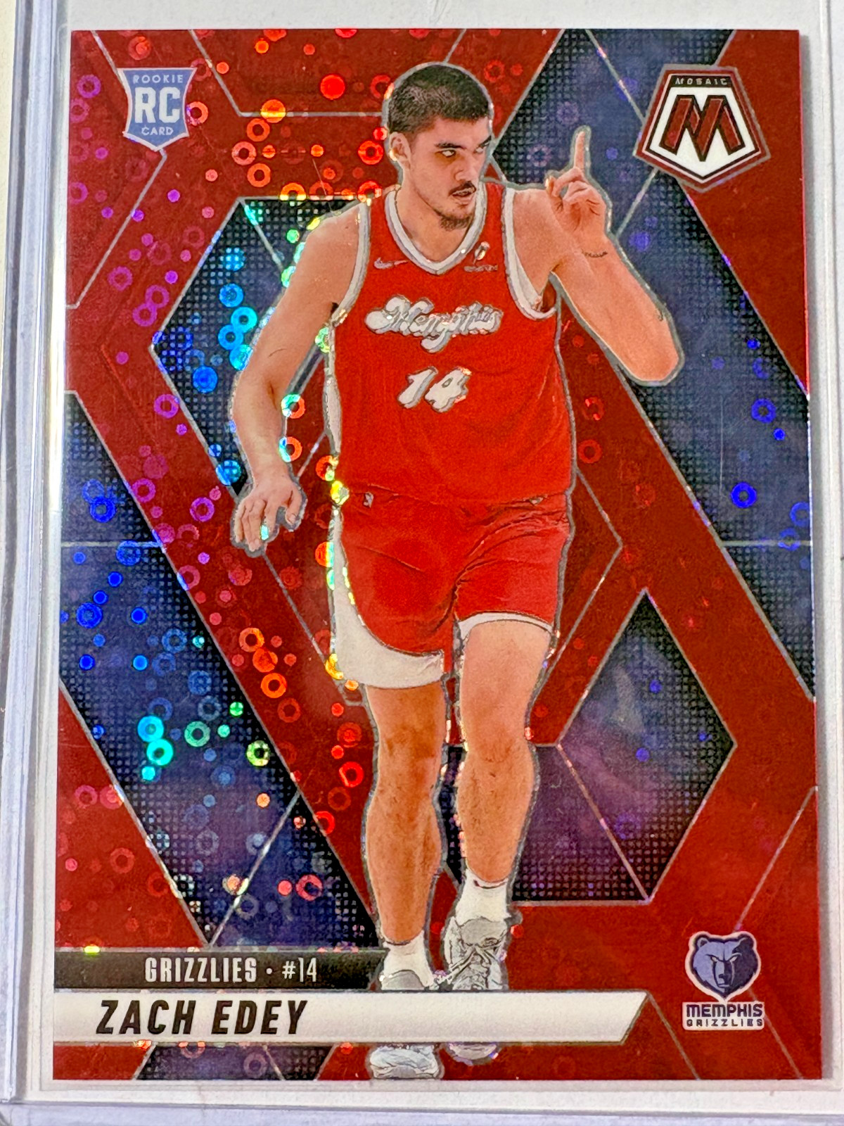 Zach Edey 2024-25 Panini Mosaic Mosaic Fast Break Red #248 Grizzlies! 32/99