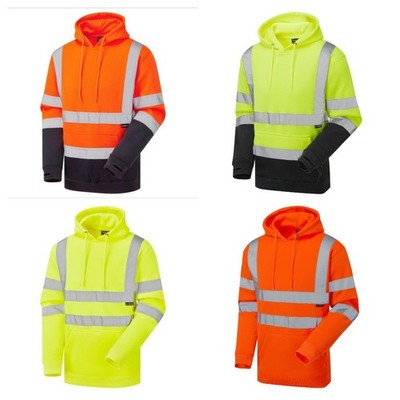 Hi ViZ Hi-Vis 2 Tone Yellow Orange/Navy Kapuzenpullover Hoodie Workwear PSA
