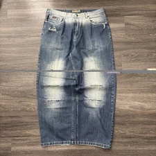 Vintage BROCK Baggy Distressed Y2K Jeans JNCO Southpole size 36x30 Skater 2000s