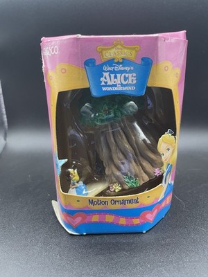 VTG Walt Disney Enesco Alice in Wonderland Motion Ornament Tree Rabbit Hole