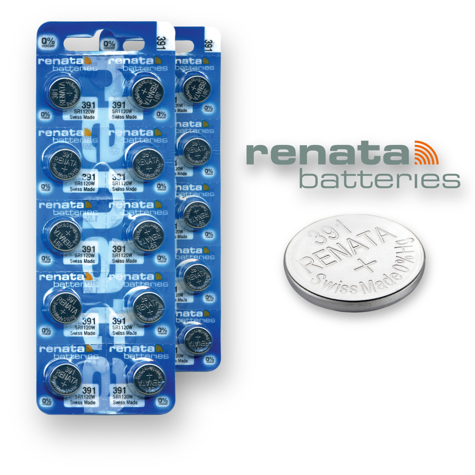 391 SR1120W RENATA Watch Battery Coin Cell 1.55V Silver Oxide *EXPIRY 09/2027*
