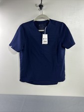 FIGS Catarina Blue Scrub Top Womens Sz S 1 Pocket Technical Collection W21SW1003