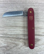Victorinox Swiss Army Pruning Knife 90mm Red Stainless Rostfrei Switzerland Vtg