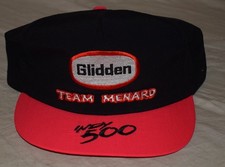 Vintage Glidden Team Menard Indy 500 Snapback Hat Black Indy Car Hat