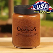 Crossroads Buttered Maple Syrup Scented 2-Wick Candle, 26 Ounce