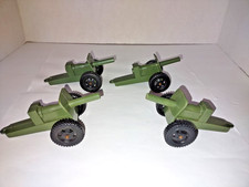 VTG Lot of 4 TIMMEE TOYS Processed Plastics US ARMY HOWITZER CANNON