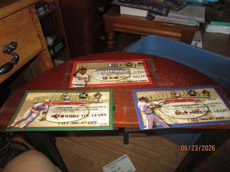 July 2001 Factory Sealed Cal Ripken Retirement Tribute Baseball Cards vs. Angels