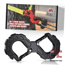 38 Tow Hook Winch Hook For Off-road Recovery Towing Shackle 33000 Lbs Black