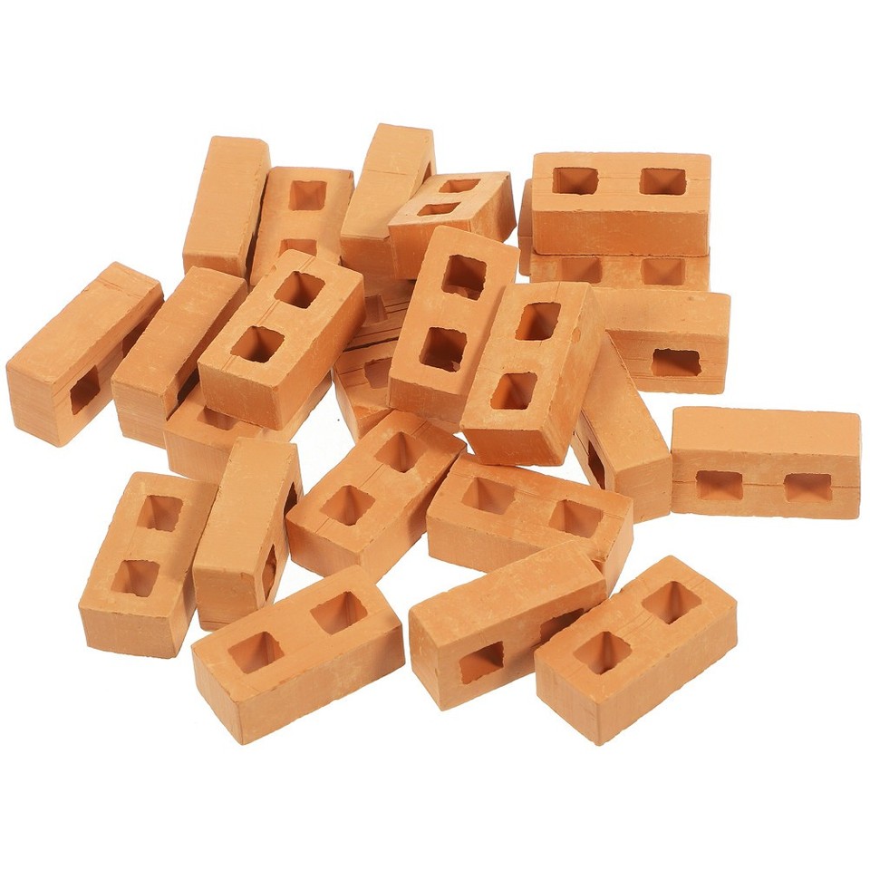30 Pcs Tiny Bricks Miniature Decor Handmade Layout Decors Playing House ...