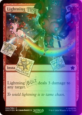 MTG Lightning Bolt (IFIYW-2/3264) Secret Lair Drop Series NM FOIL- Pool Party