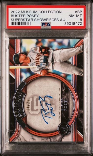 2022 Topps Museum Buster Posey Auto /25 PSA 8