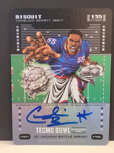 Bo Jackson Battle Arena Biscuit Tecmo Bowl Steel Auto Cornelius Bennett Debut