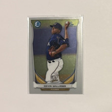 2014 Bowman Chrome Prospects 1st Bowman #BCP49 Devin Williams Mets Brewers