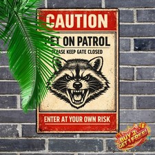 Beware Of Dog Outdoor Aluminum Sign 12x8 Yard Guard Security Metal Plaque