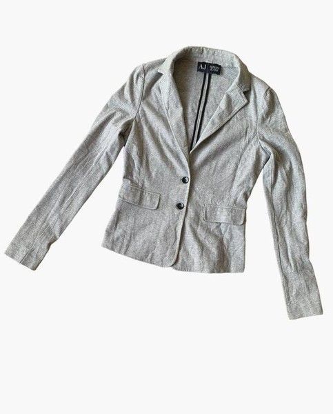 Women Armani Jeans Blazer Grey Cotton 38 / M / 46