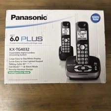 Panasonic KX-TG4032 Expandable Digital Cordless Answering System Used Not Tested