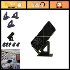 PCIE Graphics Card Display Stand Holder - Shelf Trophy for GPU - Black