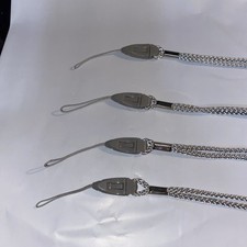 4 Gray Neck Lanyard Wrist, Neck Strap Keychain Holder Phone ID Badge