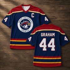 Hot Item!! Briar University Hawks Hockey Jersey, Garrett Graham 44 Hockey Jersey