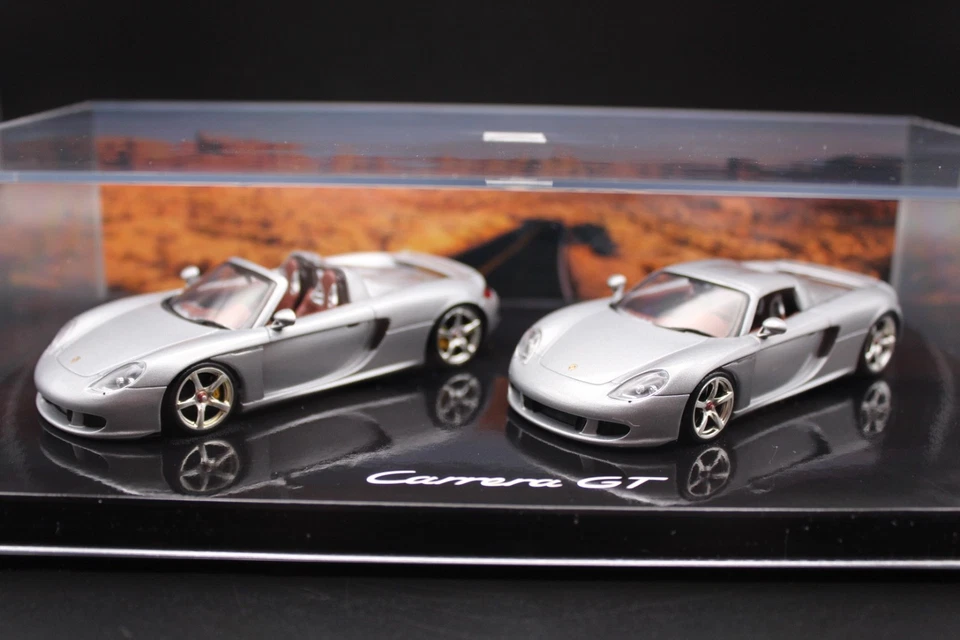 MINICHAMPS++Porsche Carrera GT Double Set Silber+#WAP02010314++RAR OVP 1:43 - Bild 3 von 4