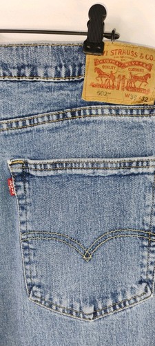 Levi’s 502 Taper Fit Jeans Men’s 38x31 Actual 37x30 Workwear Distressed Med Wash - Picture 5 of 8