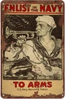 US Navy Vintage to ARMS Enlist in The Tin Metal Signs Home Décor 8x12