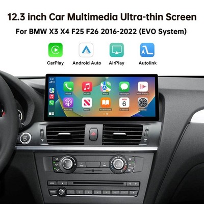 12.3' Wireless CarPlay Android Auto Touchscreen Stereo Für BMW EVO X3 F25 X4 F26