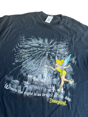 #ad NWT Men#x27;s Disneyland T Shirt Black Where The Night Is As Bright As The Day Med $24.00