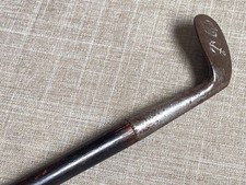 Antik 1890 Scottish Sunday Golf Gehstock Stock Bronze Kappe Krone & Anker