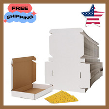 50 Pack 7x5x1 White Corrugated Shipping Mailer Boxes Small Item