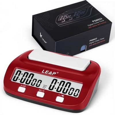 LEAP Chess Clock Digital Chess Timer Professional for Board Games Count Up/Do...