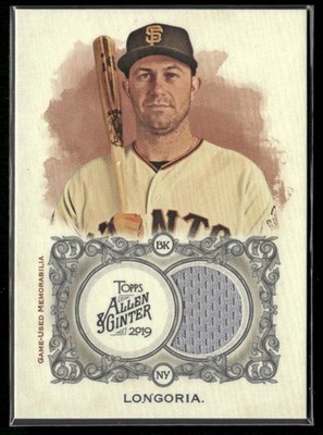 2019 Topps Allen & Ginter #FSRB-EL Evan Longoria Full-Size Relics B