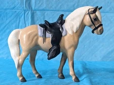 HTF Monrovia Matte Finish Hagen Renaker Western Horse w/ Blue Blanket