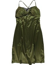 GUESS Womens Lace Trim Slip Dress, green, 10