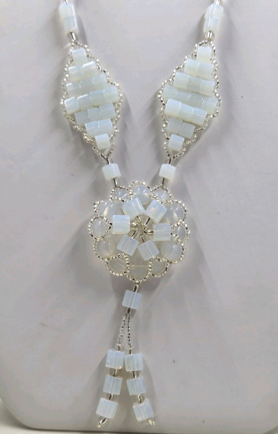 Opalite Beaded Native American Inspired Necklace - image 7