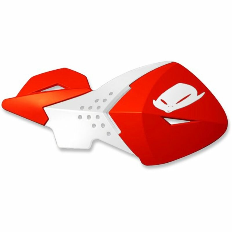 Protège-mains UFO Escalade rouge blanc kit complet pour guidon moto
