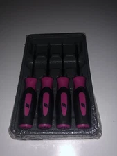 NEW SNAP ON 4 PC COMBINATION MINI TIP SOFT GRIP SCREW DR. SET SGDX40BEP: PINK