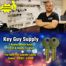 ES101-ES200. Replacement keys for HON File cabinet locks locks. Cut to your code