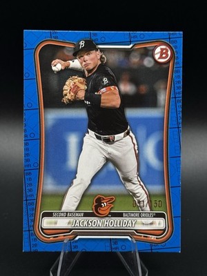 2026 Bowman Baseball Jackson Holliday #43 Blue Scorebook Border /150