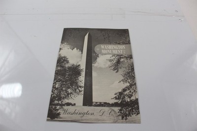  1958 Reprint Washington Monument Souvenir Pamphlet Vintage