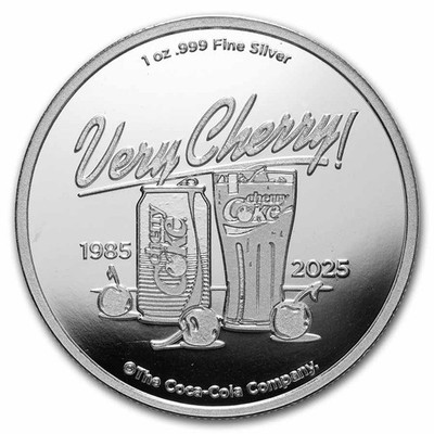 コカコーラ銀貨　1オンス　TEP ver レトロ Coca-Cola® 1 oz Silver Colorized Round Cherry Coke® (in TEP) | eBay