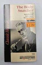 The Body Snatcher VHS Boris Karloff & Bela Lugosi (RKO Home Video 1986) SEALED