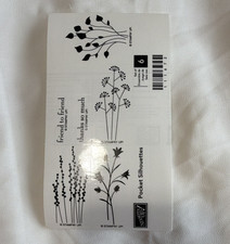 Stampin' Up Pocket Silhouettes Rubber Stamp Set Wood Mount Blocks MPN 111872