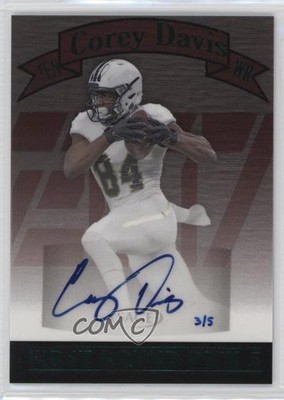 2017 Sage Green 3/5 Corey Davis #SA8 Rookie Auto RC nd3