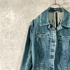 USED KAPITAL LONG-SLEEVED DENIM JACKET IN BLUE GOOD