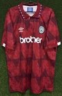 RETRO MENS FC MANCHESTER CITY 1990/1992 AWAY SOCCER FOOTBALL SHIRT JERSEY SIZE L