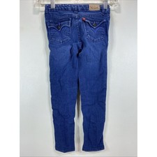 Levi's Adjustable Waist Denim Jeans Leggings Girls Size 6 Regular 20W x 18L